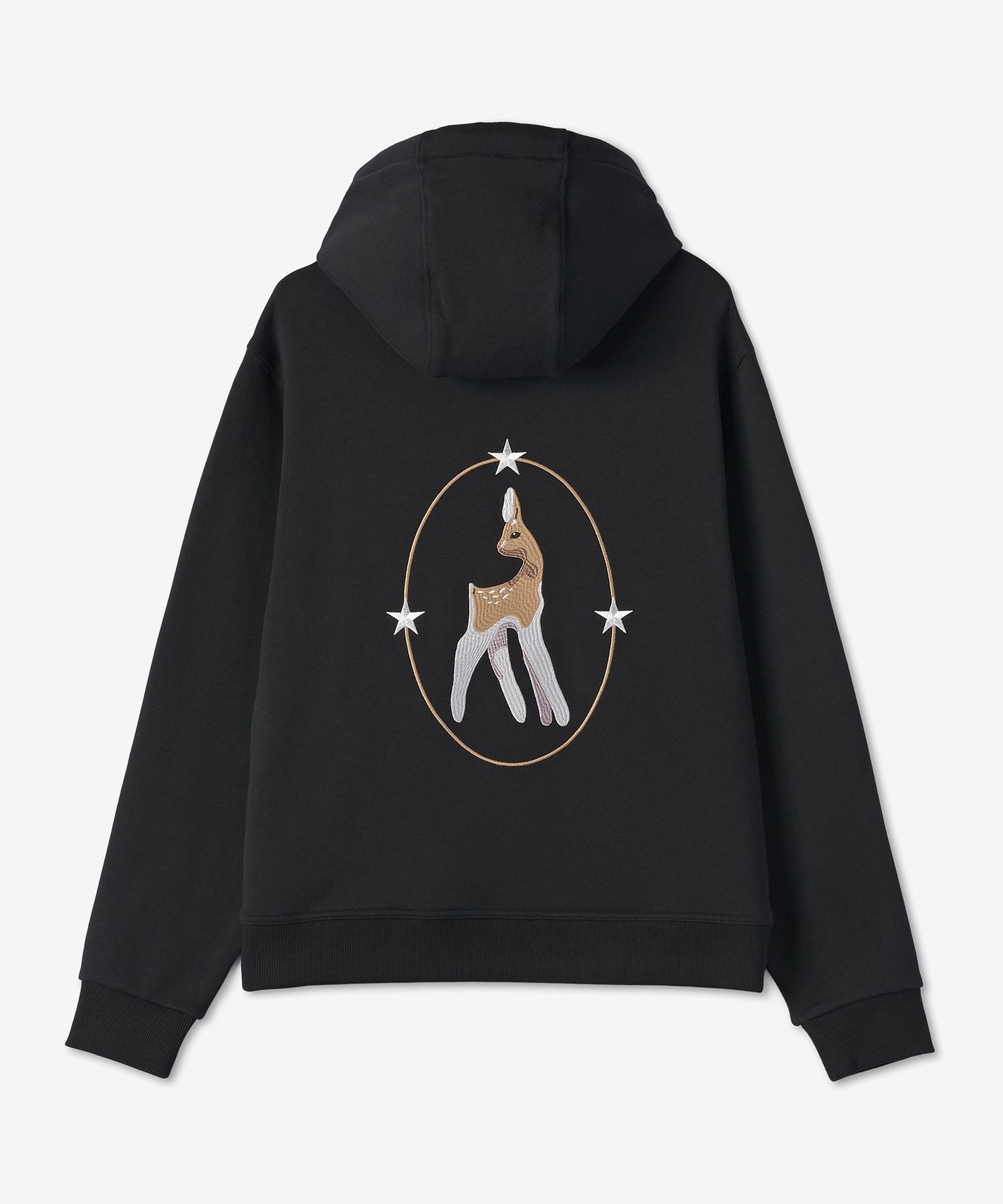 BURBERRY 鹿イラスト付き黒フードパーカー MUSINSA公式 | BURBERRY 女性ディアグラフィックコットンオーバー