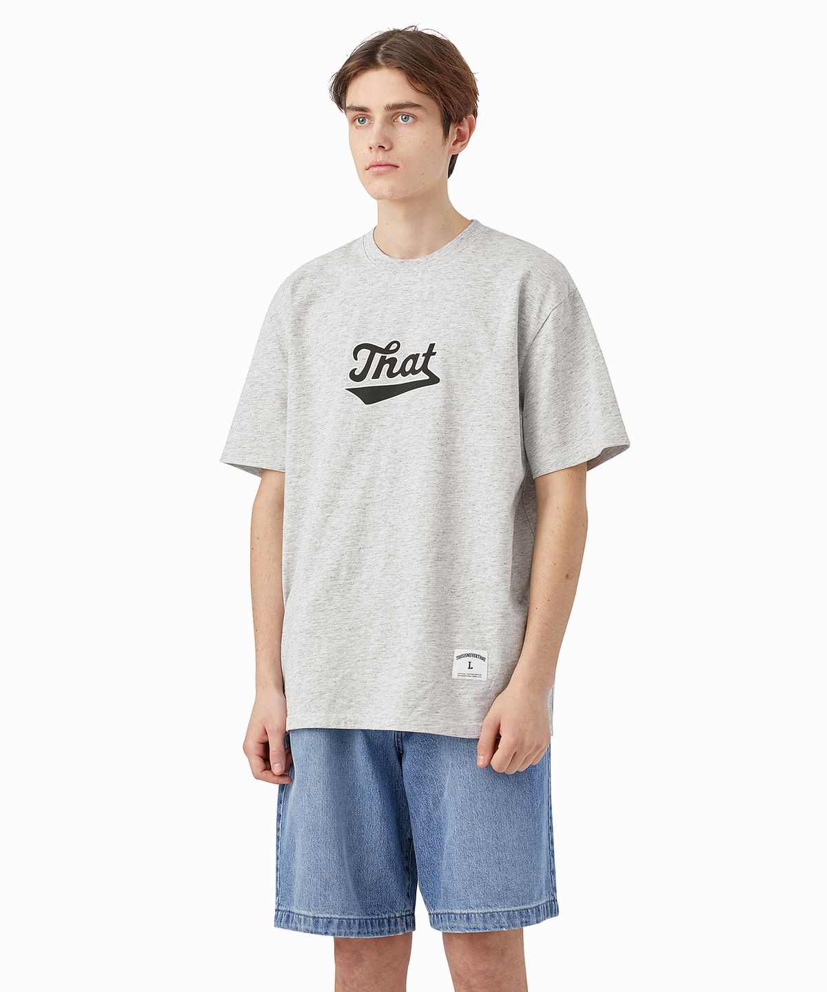 디스이즈네버댓(THISISNEVERTHAT) That Sign Tee Light Heather Grey