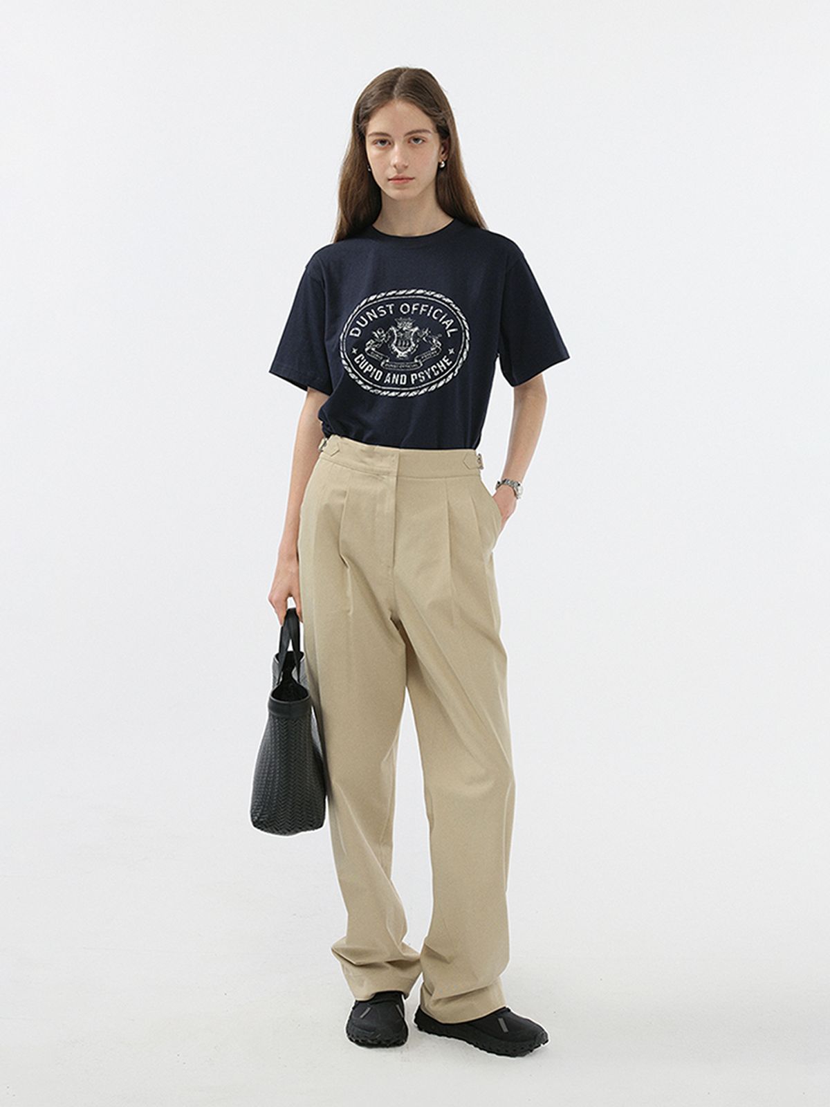 던스트(DUNST) UNISEX CUPID CAMPUS T-SHIRT_UDTS5B121_FRENCH NAVY
