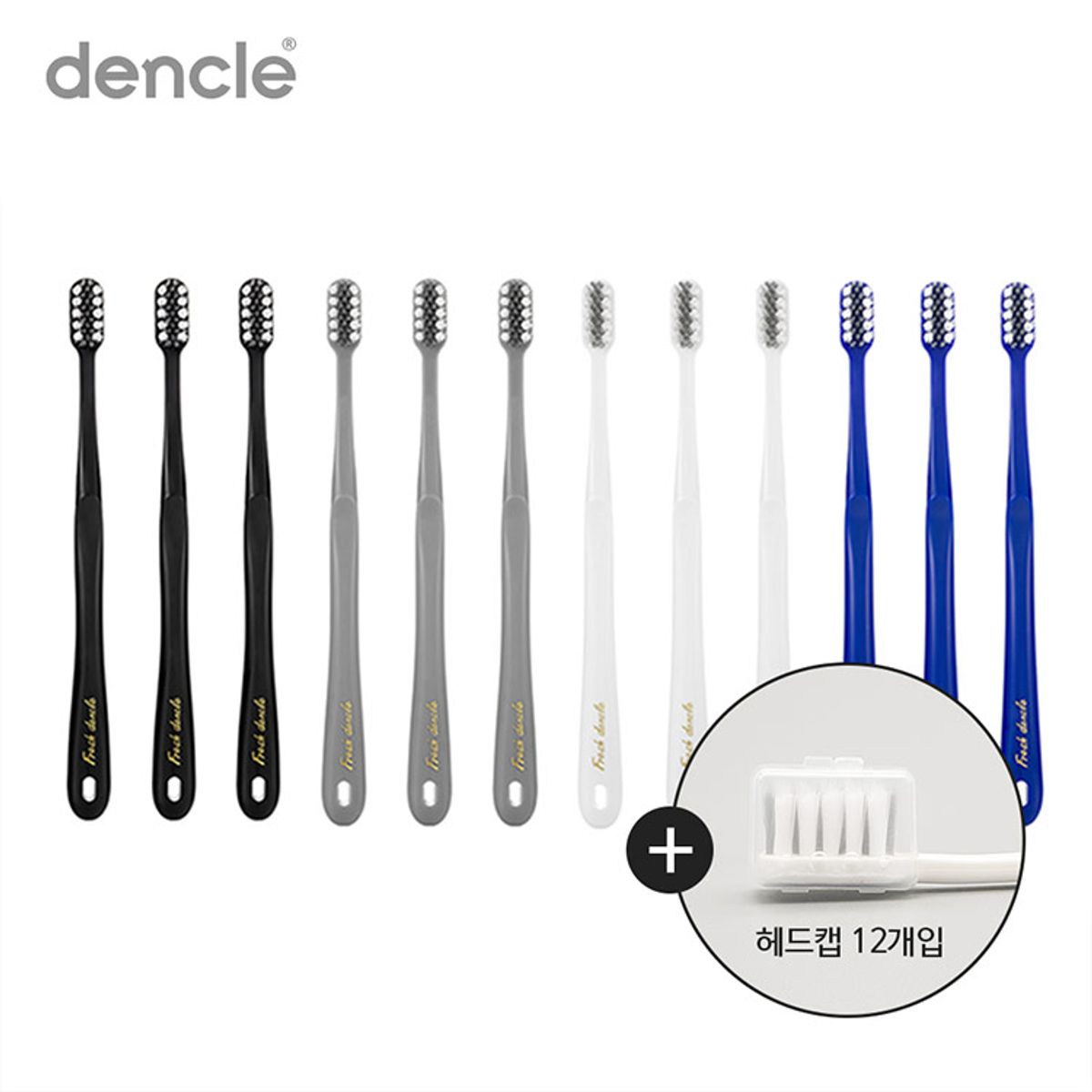 덴클(DENCLE) 먼슬리 칫솔 (원통형) 12개입