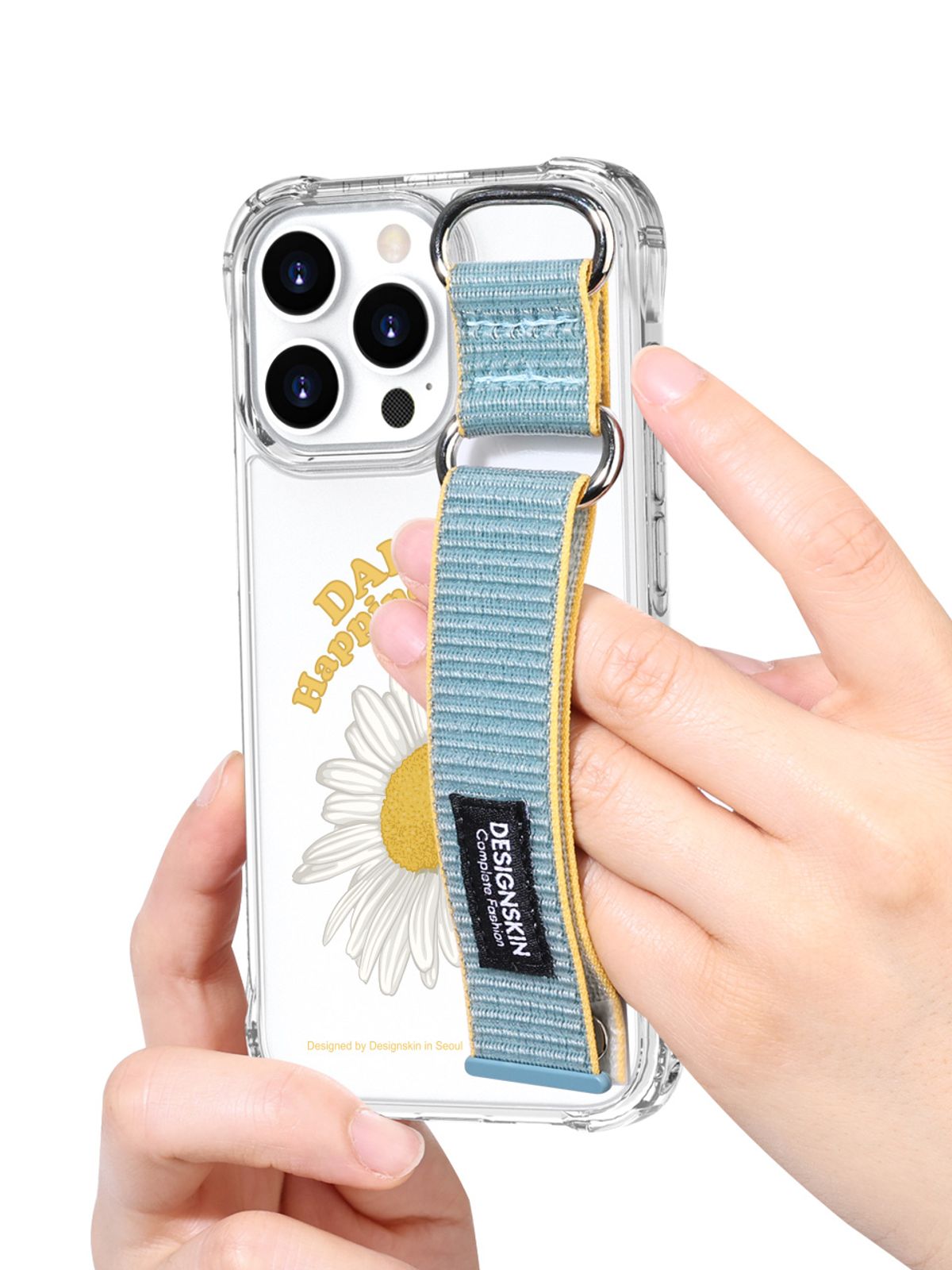 디자인스킨(DESIGNSKIN) 아이폰 갤럭시 피닉스 프로 스포티스트랩 케이스-데이지 민트