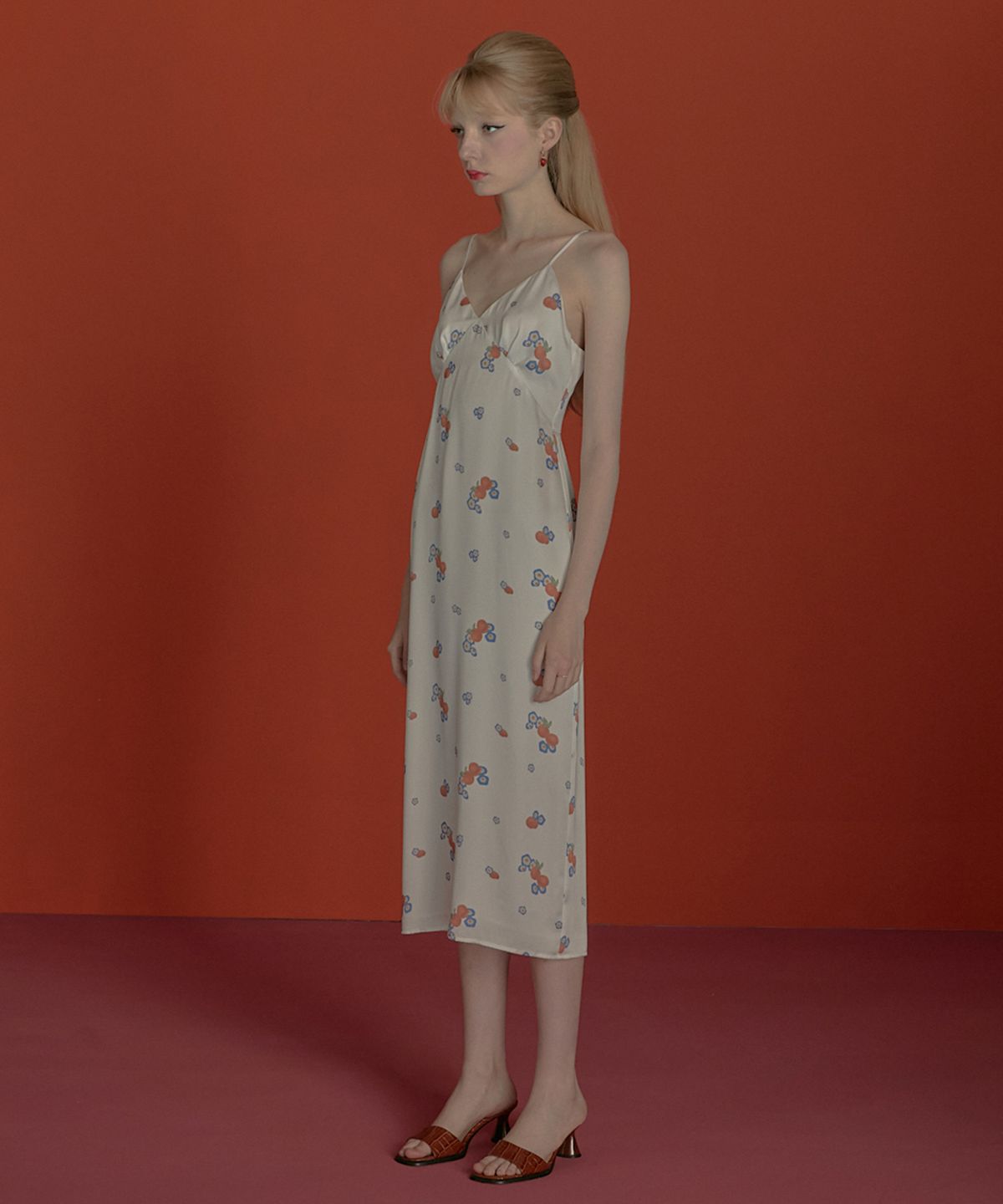 아이스가든에이오공팔(ICE GARDEN A.508) FRUIT PRINT SLIP DRESS