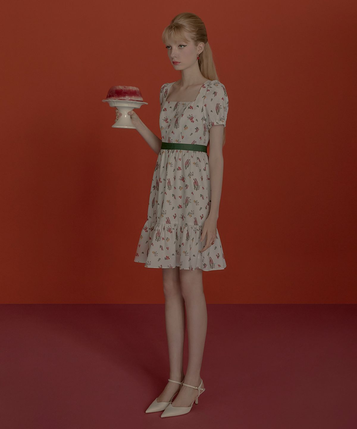 아이스가든에이오공팔(ICE GARDEN A.508) VEGGIE PRINT DRESS