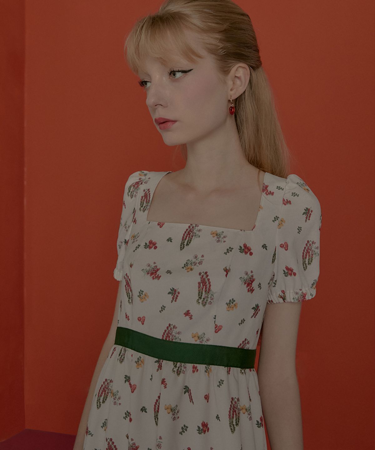 아이스가든에이오공팔(ICE GARDEN A.508) VEGGIE PRINT DRESS