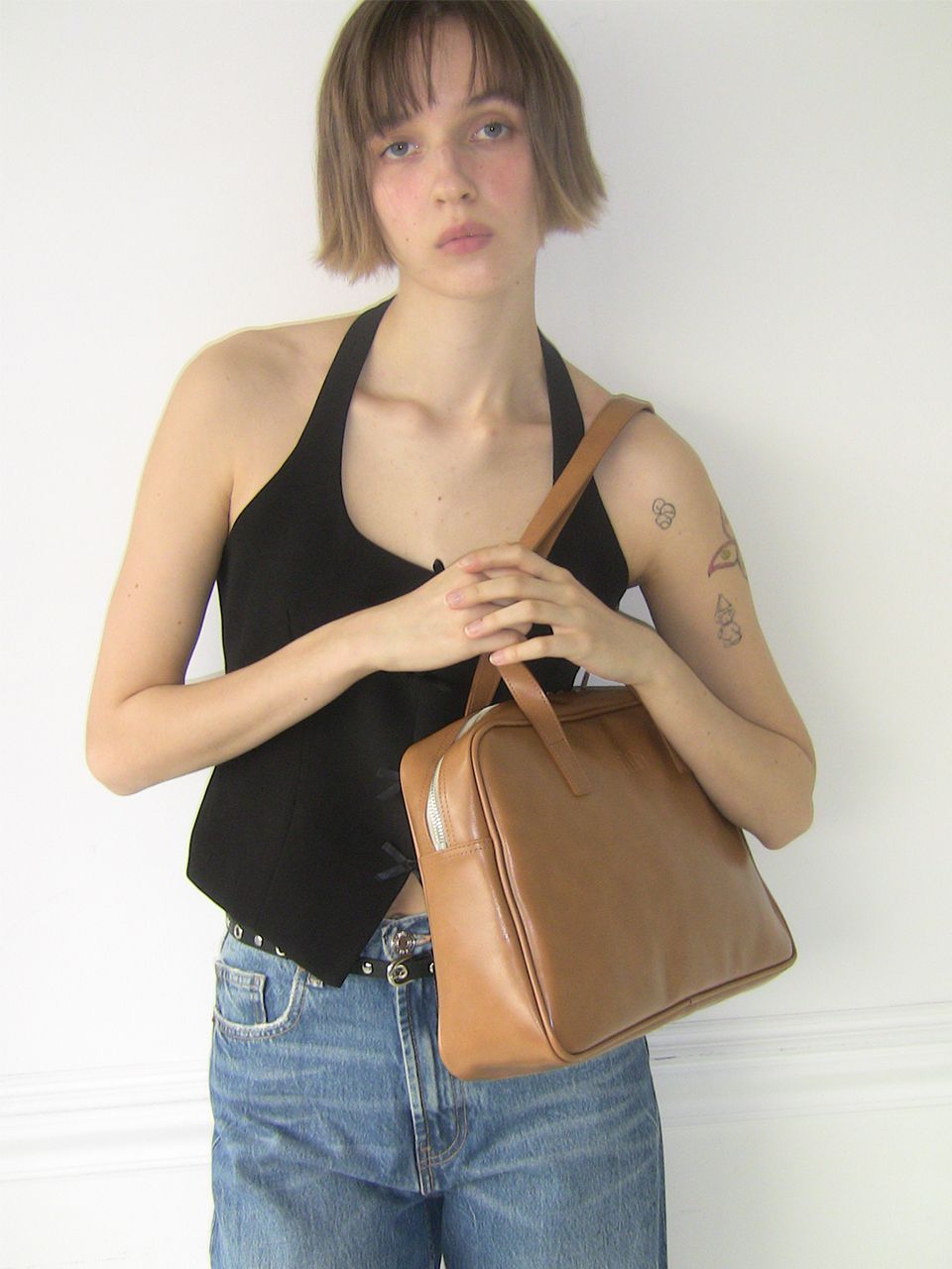 [FillIntheBlank]☆Trapezoid Shoulder Bag (camel) FILLINTHEBLANK