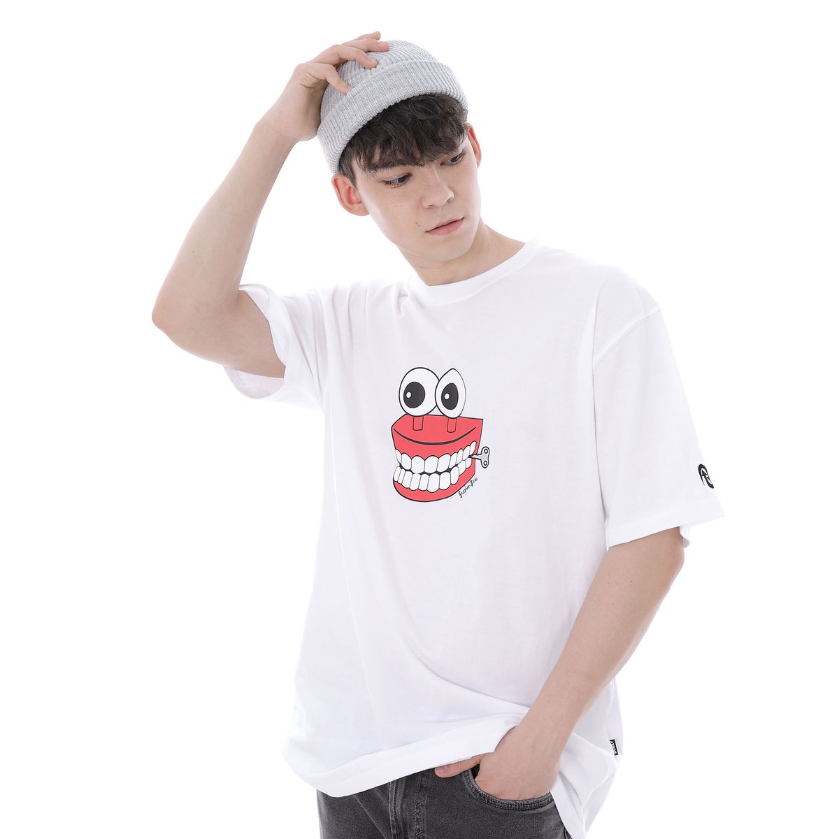 돌키(DORKY) 틀니 반팔 화이트
