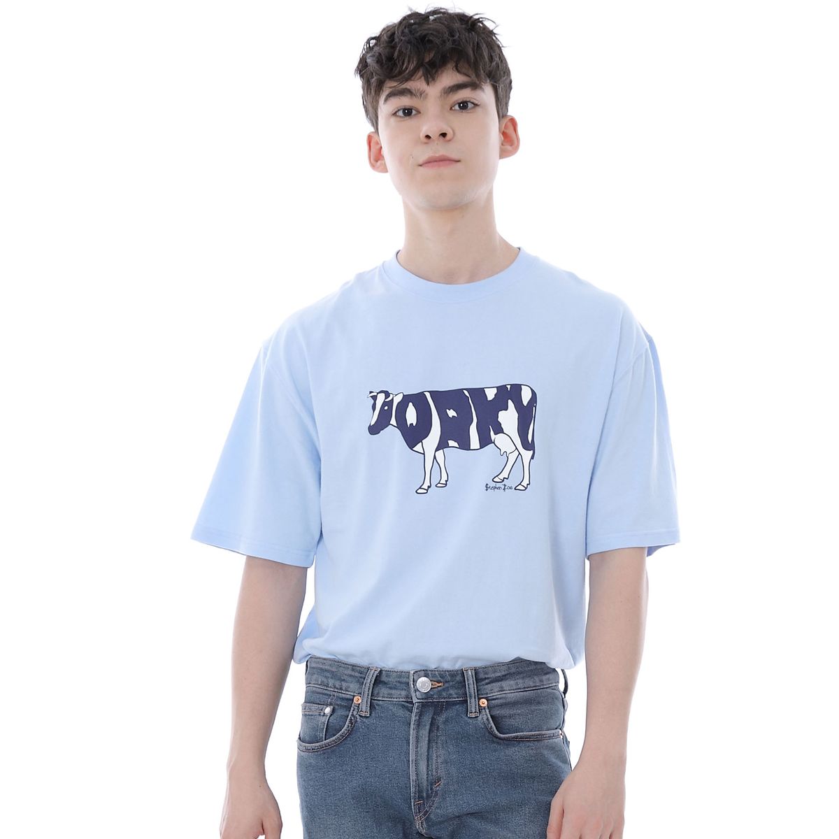 돌키(DORKY) 카우 반팔 스카이블루