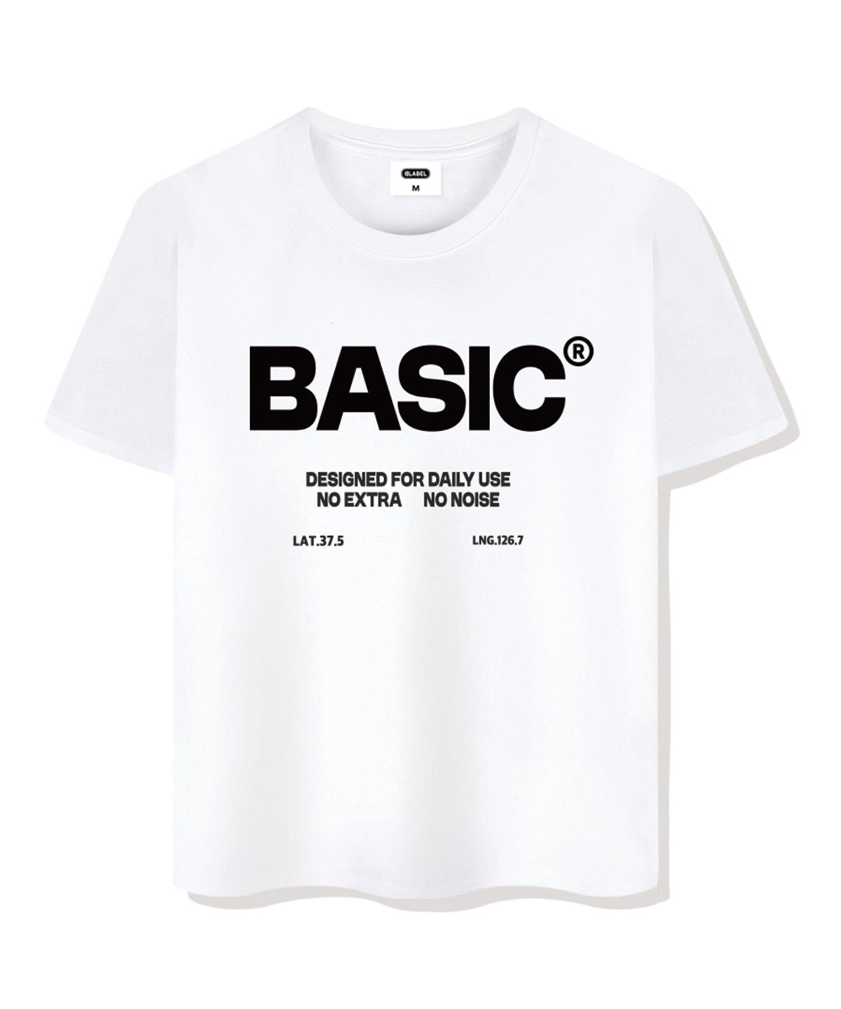 베이직라벨(BASIC LABEL) NoExtras overfit short-sleeved T-shirt 4 Color [BLSE_1002]