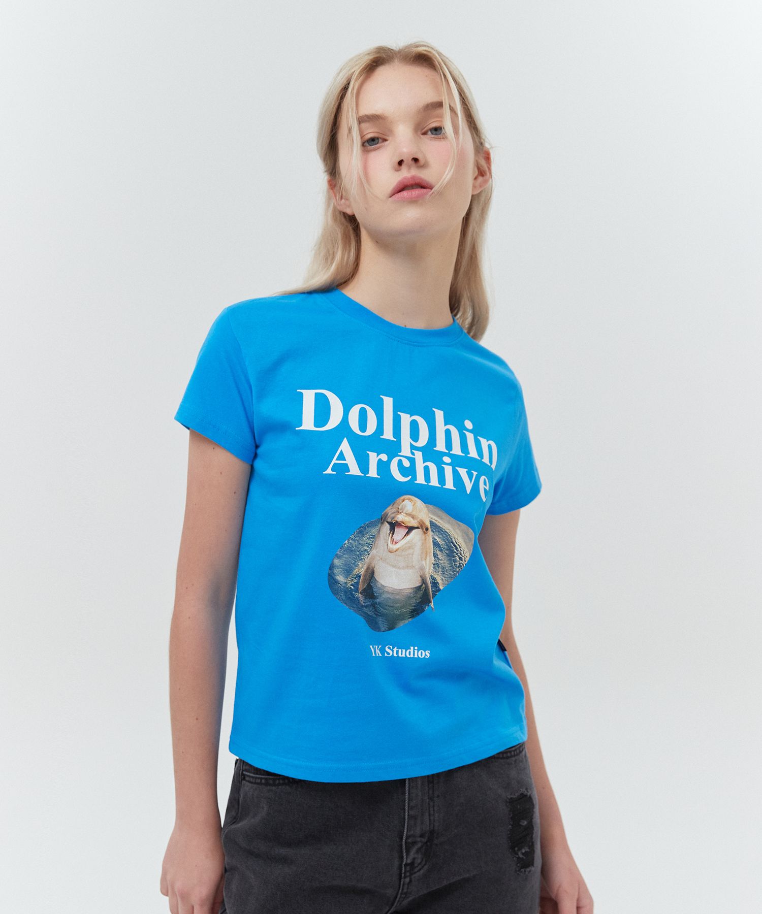 ◆Wai Kei◆ Puppy Dolphin Surfing Crew Short Sleeve T-Shirt MUSINSA | WAI KEI Puppy Dolphin Surfing Crew Short Sleeve T