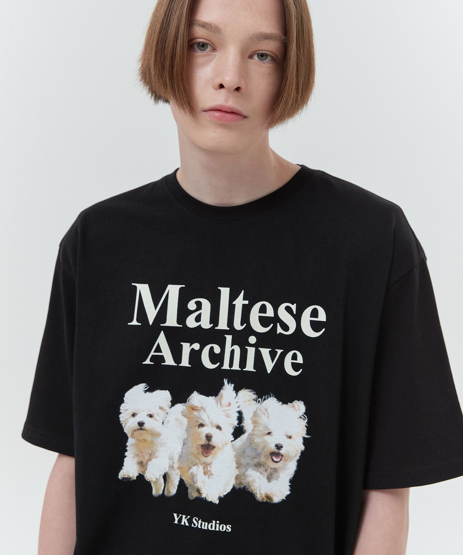 MUSINSA | WAI KEI MALTESE ARCHIVE SHORT SLEEVE T-SHIRT BLACK