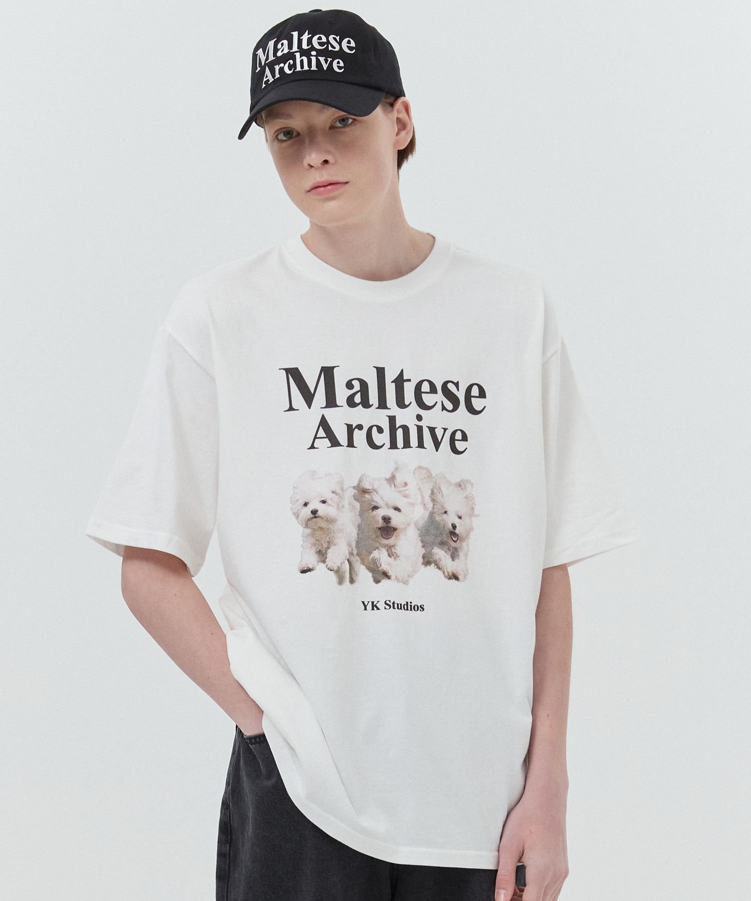 ★WAIKEI★ Maltese Archive Short Sleeve T-Shirt White Blue Y MUSINSA | WAI KEI MALTESE ARCHIVE SHORT SLEEVE T-SHIRT WHITE