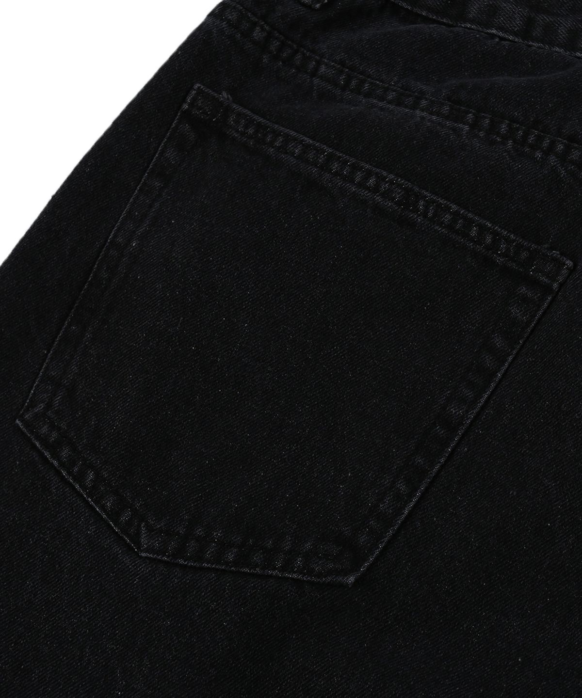 트릴리온(TRILLION) 바이오스톤 워싱 와이드 데님 팬츠 (BLACK)