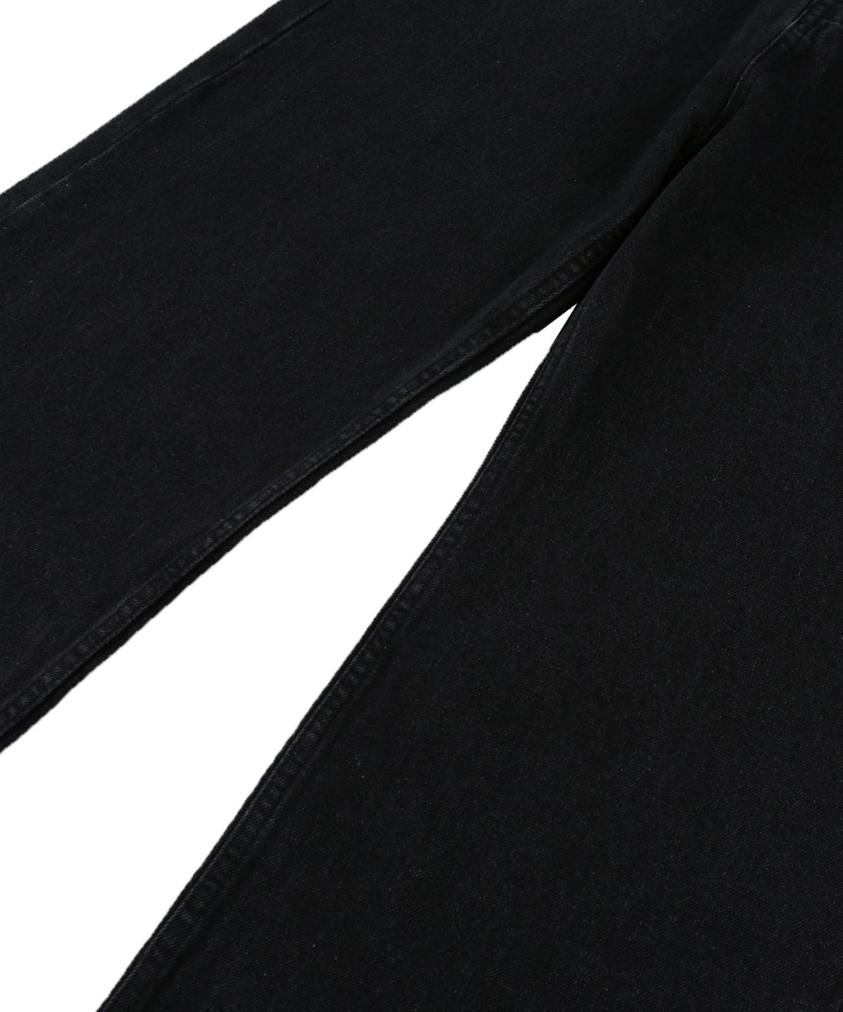 트릴리온(TRILLION) 바이오스톤 워싱 와이드 데님 팬츠 (BLACK)
