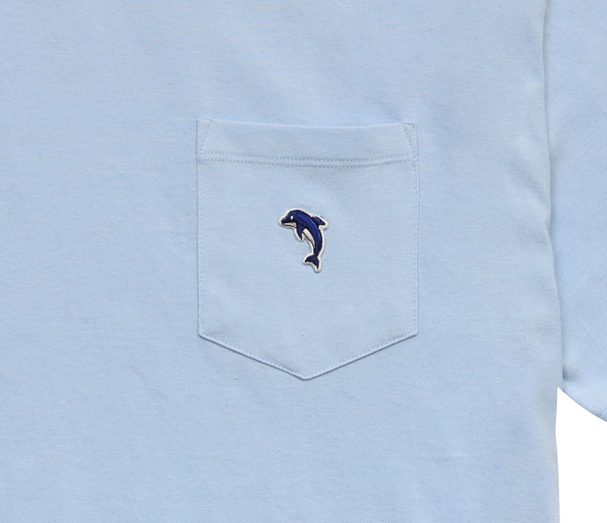 돌핀웨이브어패럴(DOLPHIN WAVE APPAREL) 돌핀 자수 와펜 포켓 티셔츠