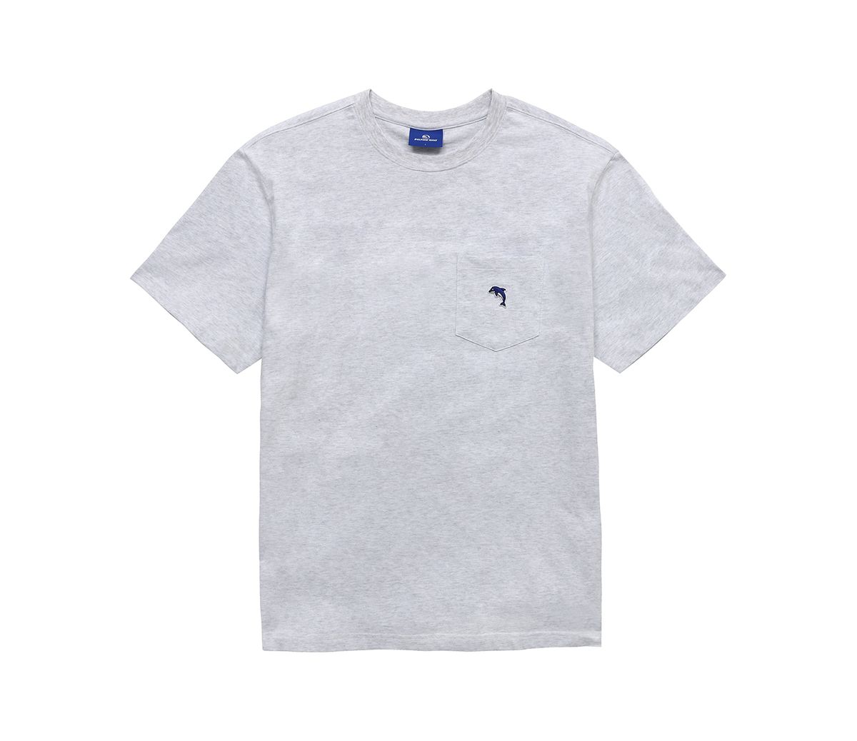 돌핀웨이브어패럴(DOLPHIN WAVE APPAREL) 돌핀 자수 와펜 포켓 티셔츠