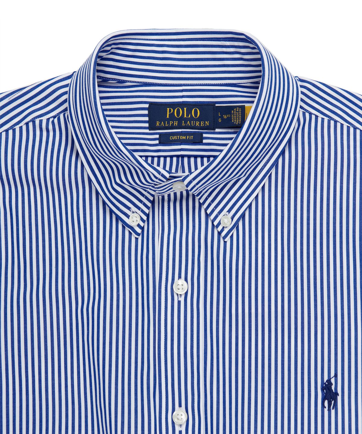 폴로 랄프 로렌(POLO RALPH LAUREN) 롱슬리브 포플린 셔츠 - 블루