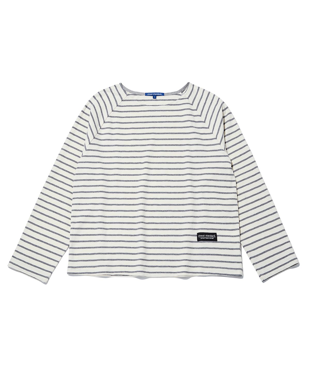 스트리트 스탠다드(STREET STANDARD) BOAT NECK STRIPE SLEEVE