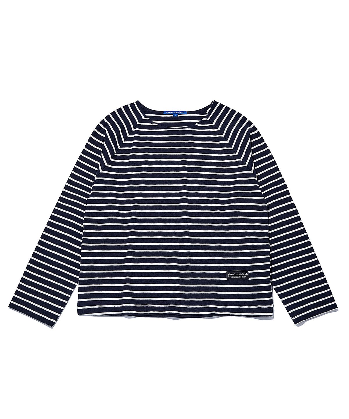 스트리트 스탠다드(STREET STANDARD) BOAT NECK STRIPE SLEEVE