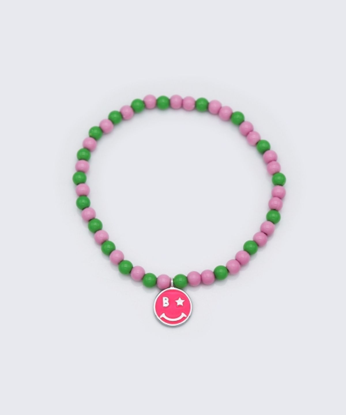 봉보(BONBEAU) Coloring Smile charm Acrylic ball Bracelet 컬러 에폭시 스마일 참 아크릴 볼 팔찌