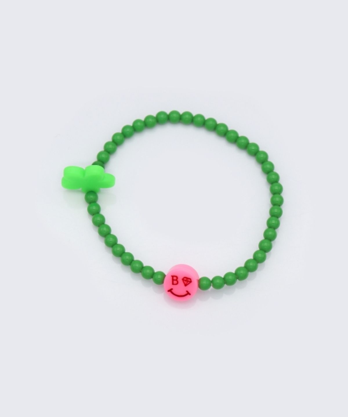 봉보(BONBEAU) Aloha color acrylic ball Bracelet 컬러 스마일 앤 플라워 참 포인트 아크릴 볼 팔찌