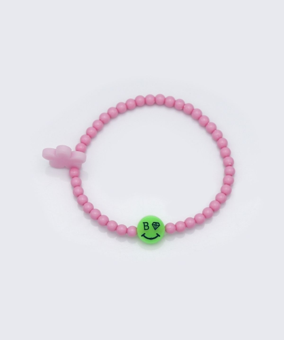 봉보(BONBEAU) Aloha color acrylic ball Bracelet 컬러 스마일 앤 플라워 참 포인트 아크릴 볼 팔찌