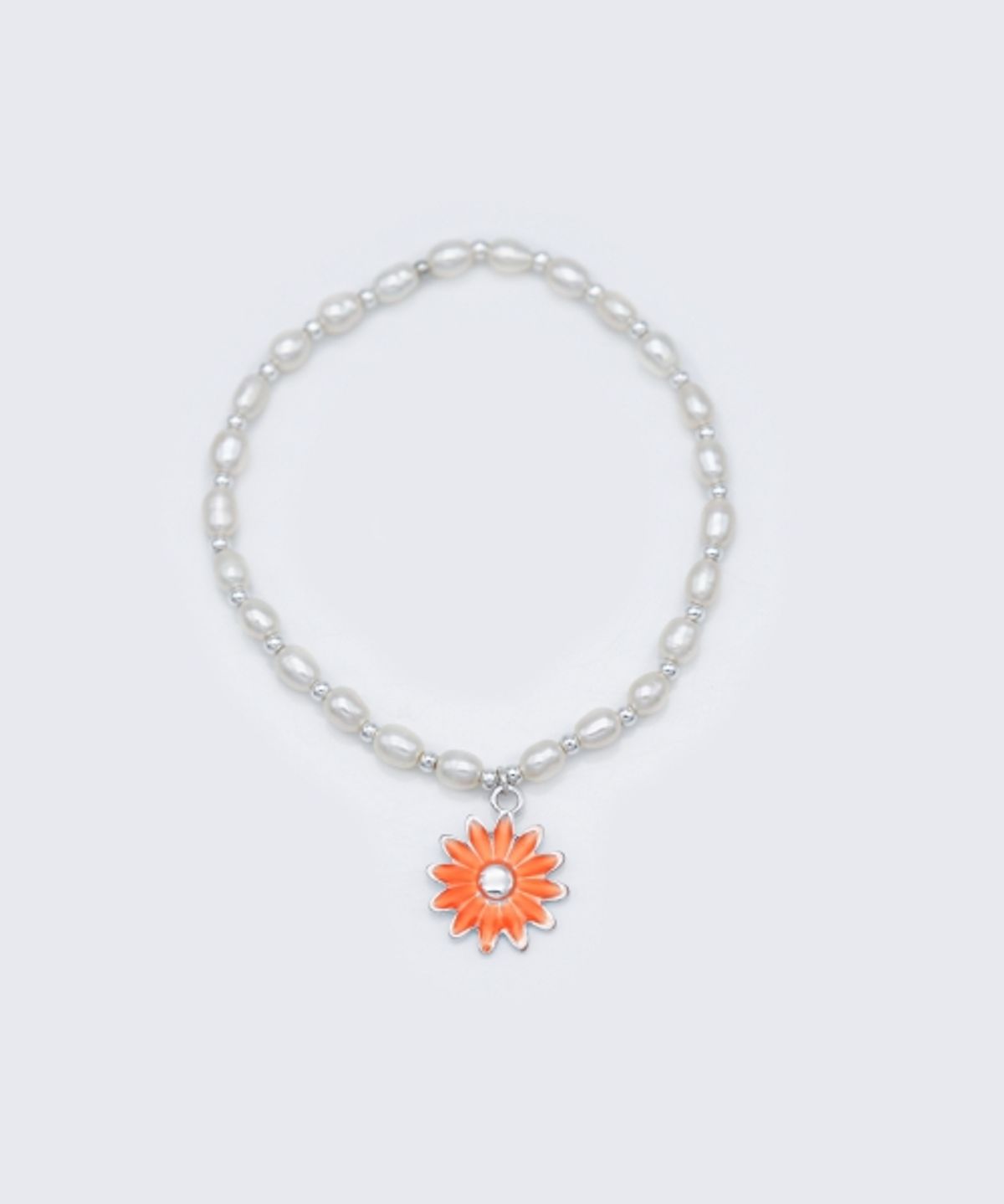 봉보(BONBEAU) My daisy point water pearl Bracelet 컬러 에나멜 데이지 참 포인트 쌀알 담수진주 팔찌