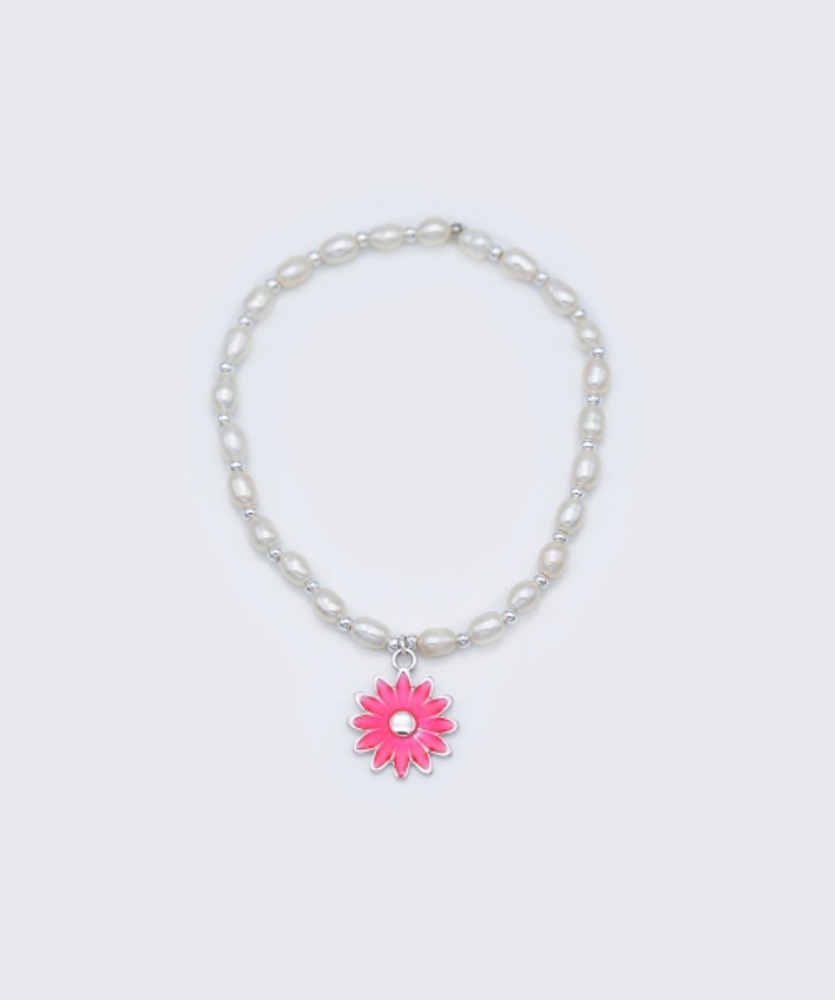 봉보(BONBEAU) My daisy point water pearl Bracelet 컬러 에나멜 데이지 참 포인트 쌀알 담수진주 팔찌