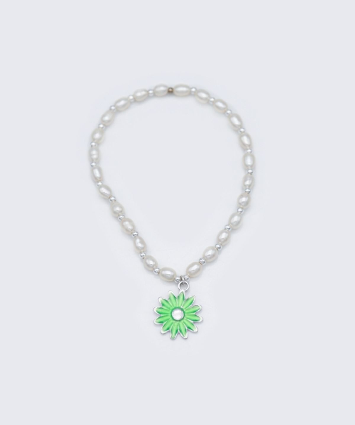 봉보(BONBEAU) My daisy point water pearl Bracelet 컬러 에나멜 데이지 참 포인트 쌀알 담수진주 팔찌