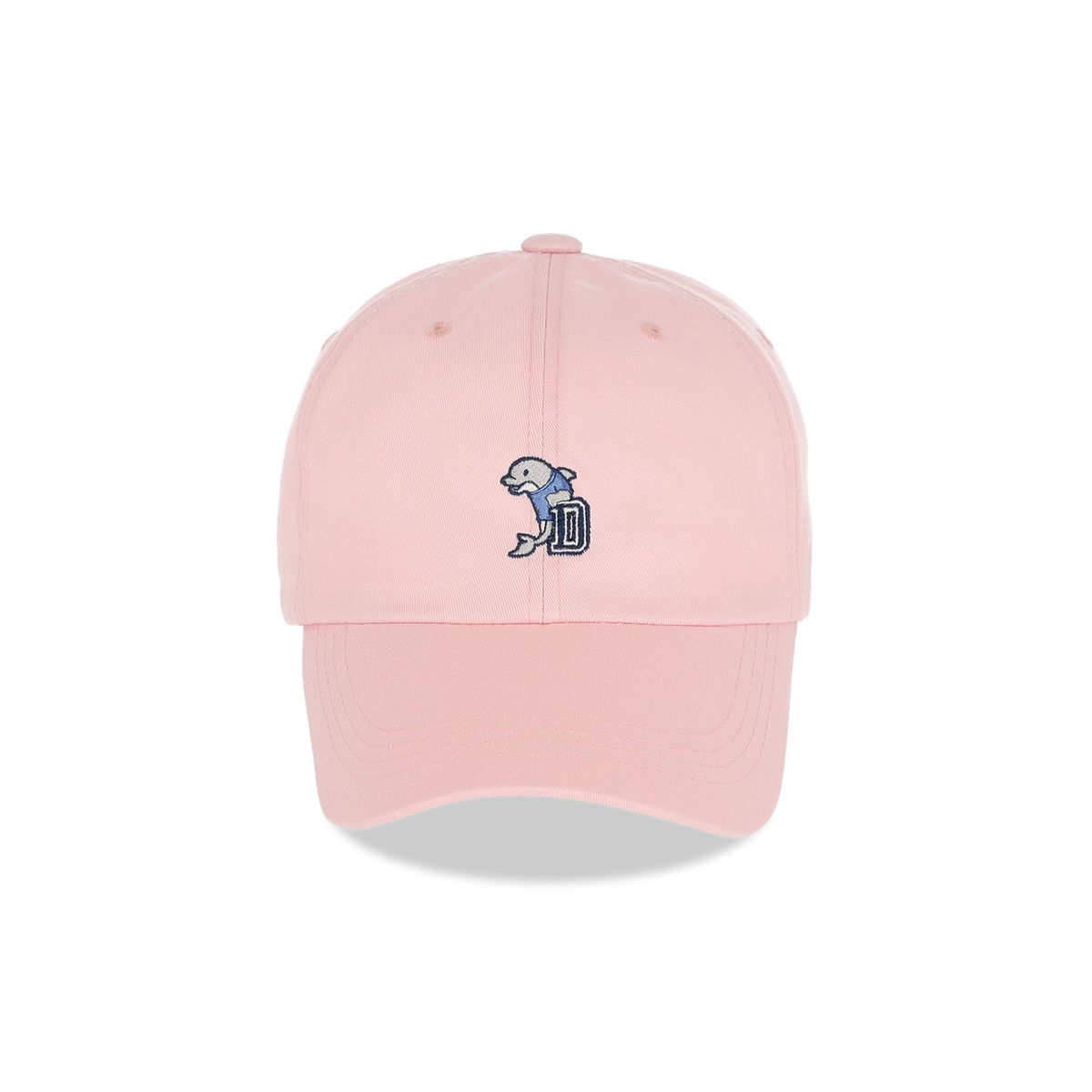 돌핀웨이브어패럴(DOLPHIN WAVE APPAREL) 돌핀&이니셜 자수 볼캡 라이트핑크