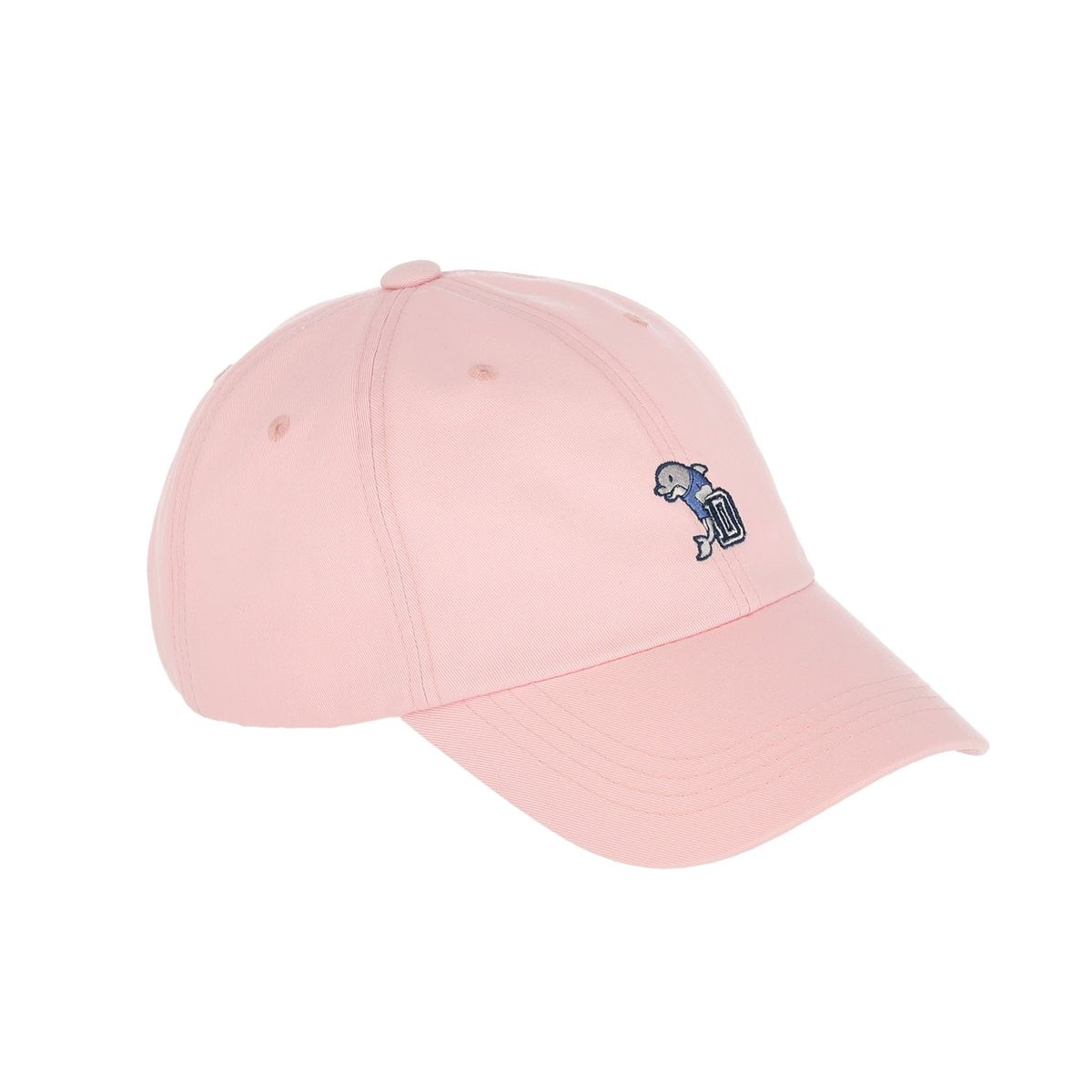 돌핀웨이브어패럴(DOLPHIN WAVE APPAREL) 돌핀&이니셜 자수 볼캡 라이트핑크