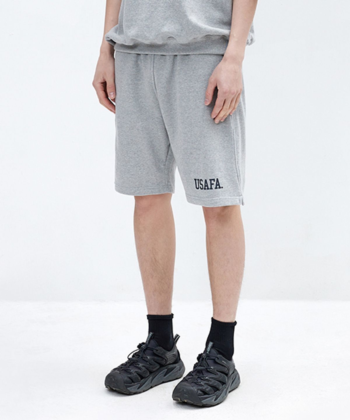 미니멀프로젝트(MINIMALPROJECT) USAFA 로고 스웨트 쇼츠 MSP704 [GRAY]