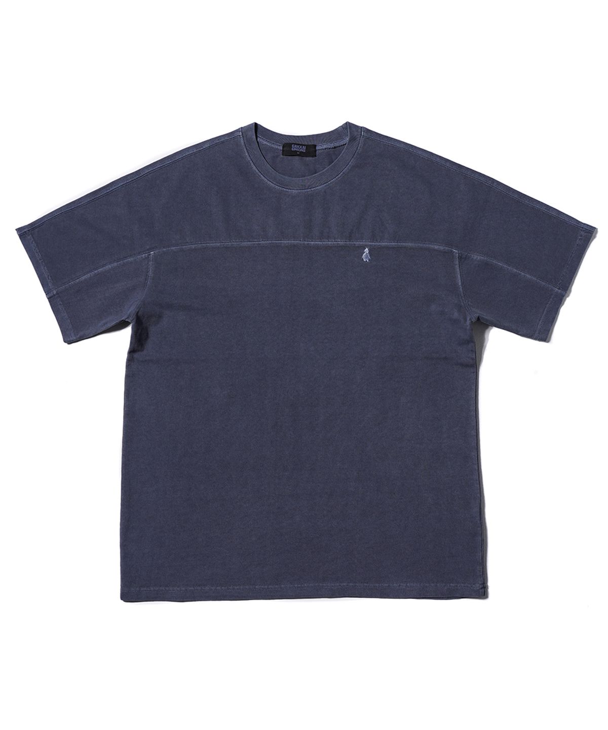 가까이 유니언즈(GAKKAI UNIONS) 피그먼트 절개 반팔 티셔츠 블루
