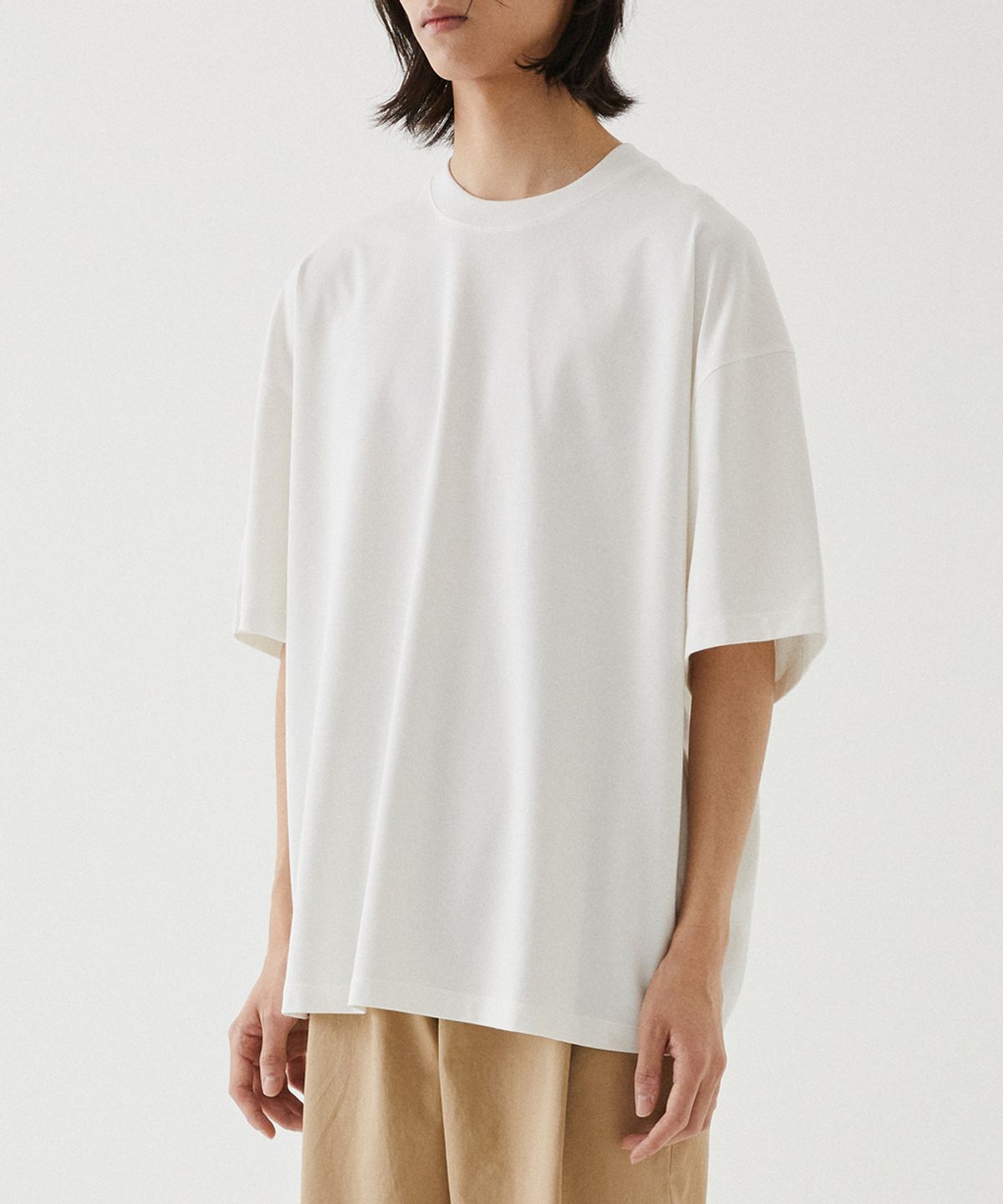 주앙옴므(JUAN HOMME) 오버사이즈 핏 실켓 하프 슬리브 티셔츠 V2 (5COLOR)