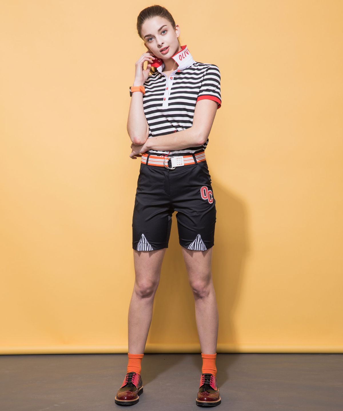 엠에프에스 골프웨어(MFS GOLFWEAR) PLEATS POINT HALF PANTS