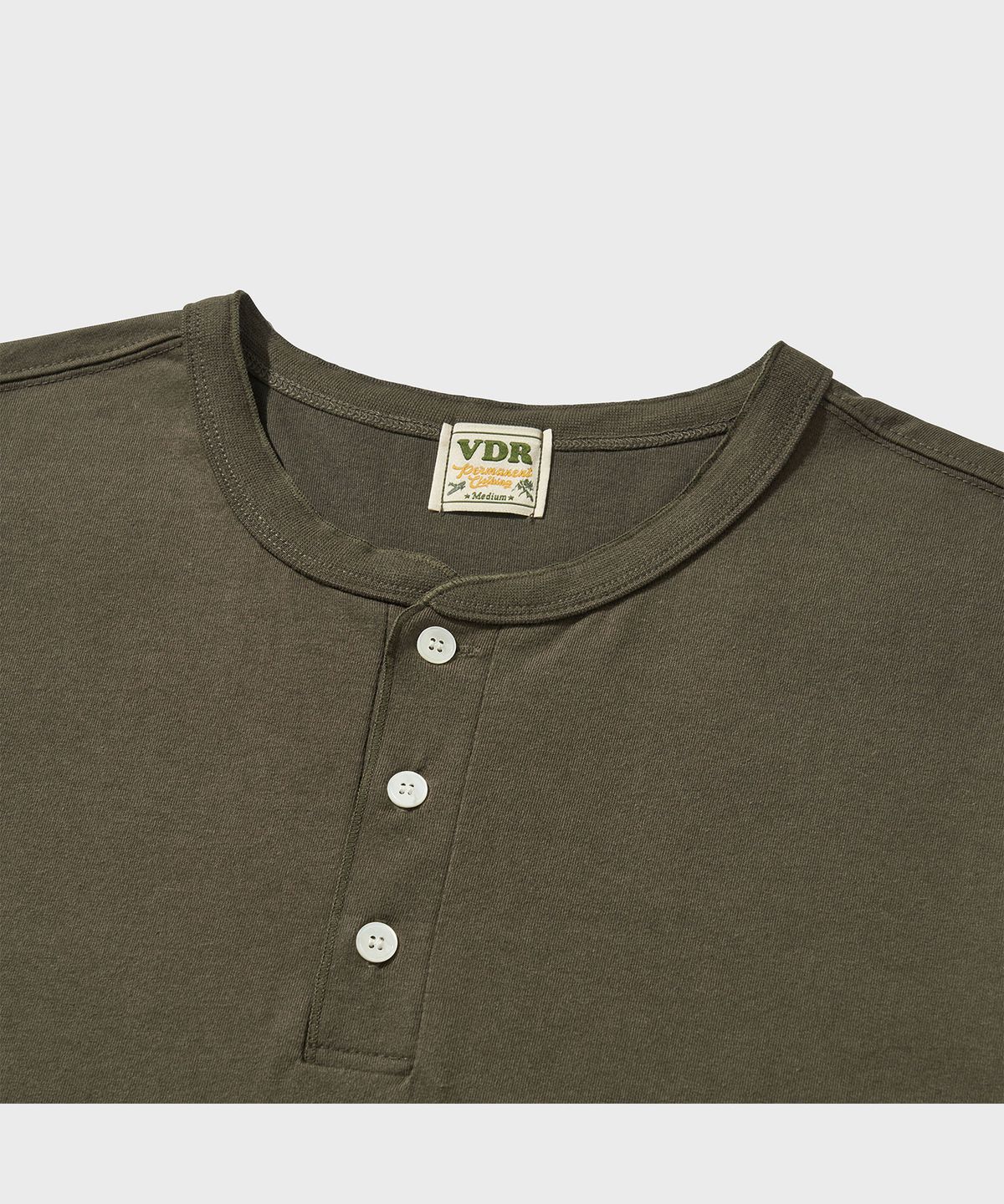 비디알(VDR) COZY HENLY NECK T-SHIRT [Jungle Olive]