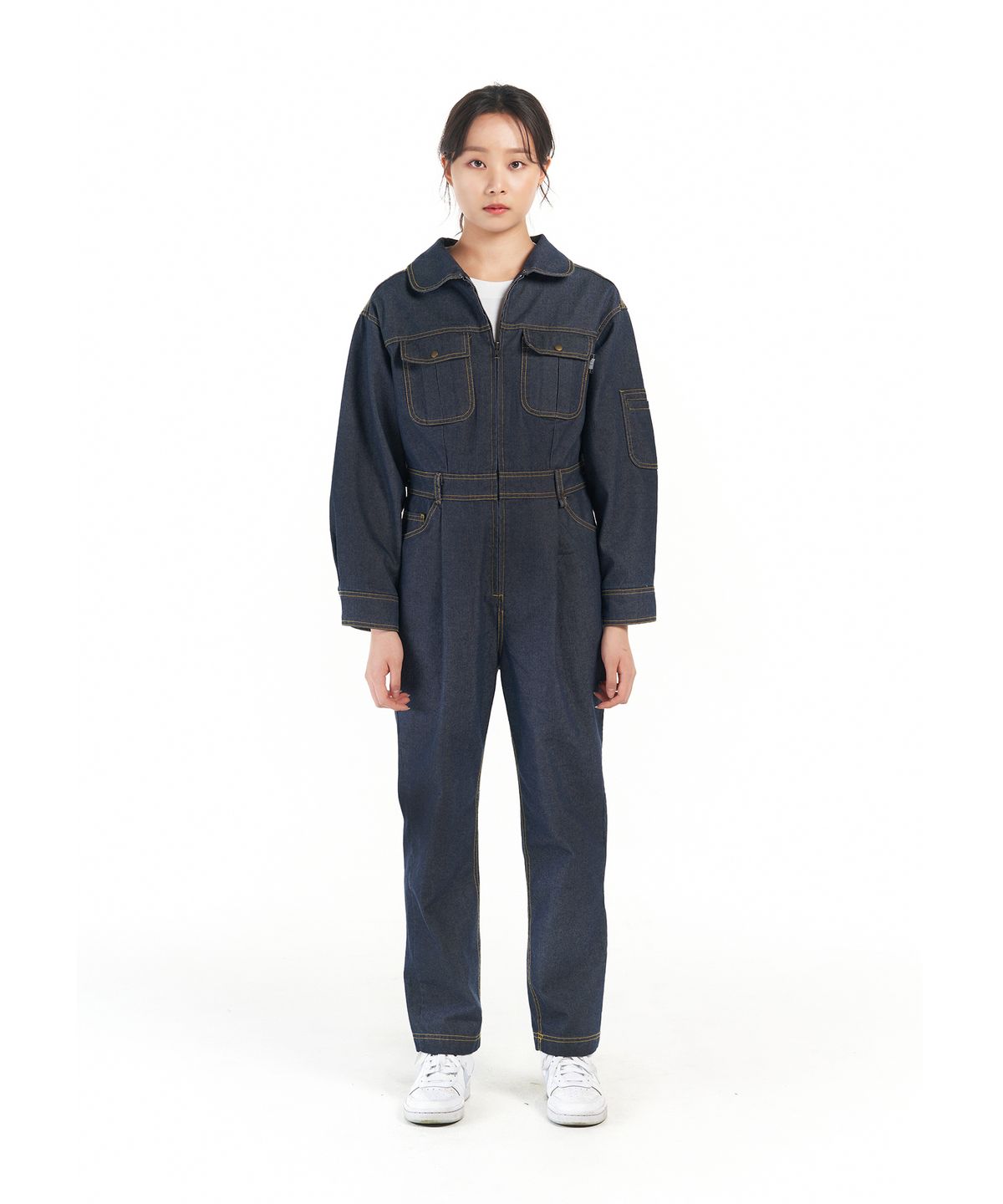 폴루션(POLLUTION) Womens Denim Jump-suit