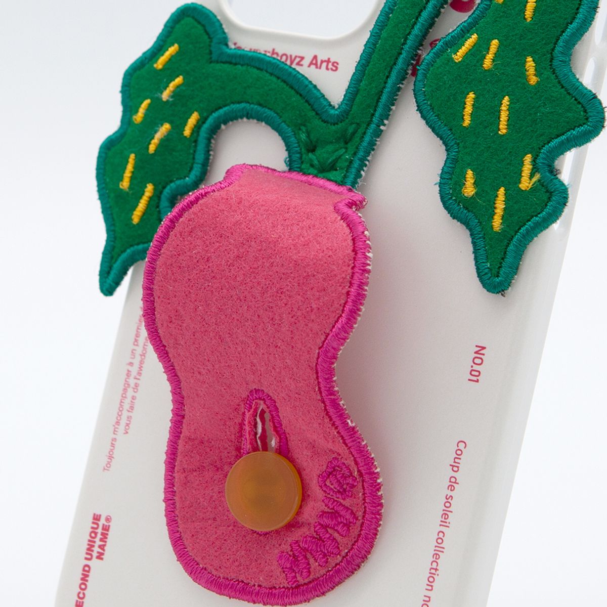 세컨드유니크네임(SECOND UNIQUE NAME) SUN CASE PLANTS PATCH PINK