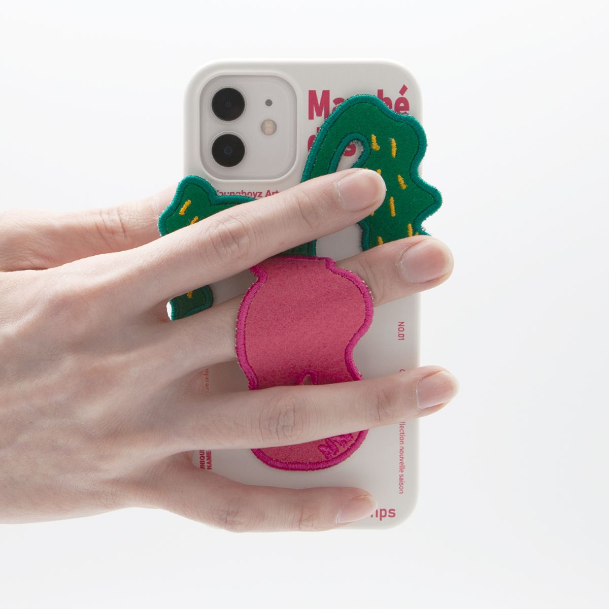 세컨드유니크네임(SECOND UNIQUE NAME) SUN CASE PLANTS PATCH PINK