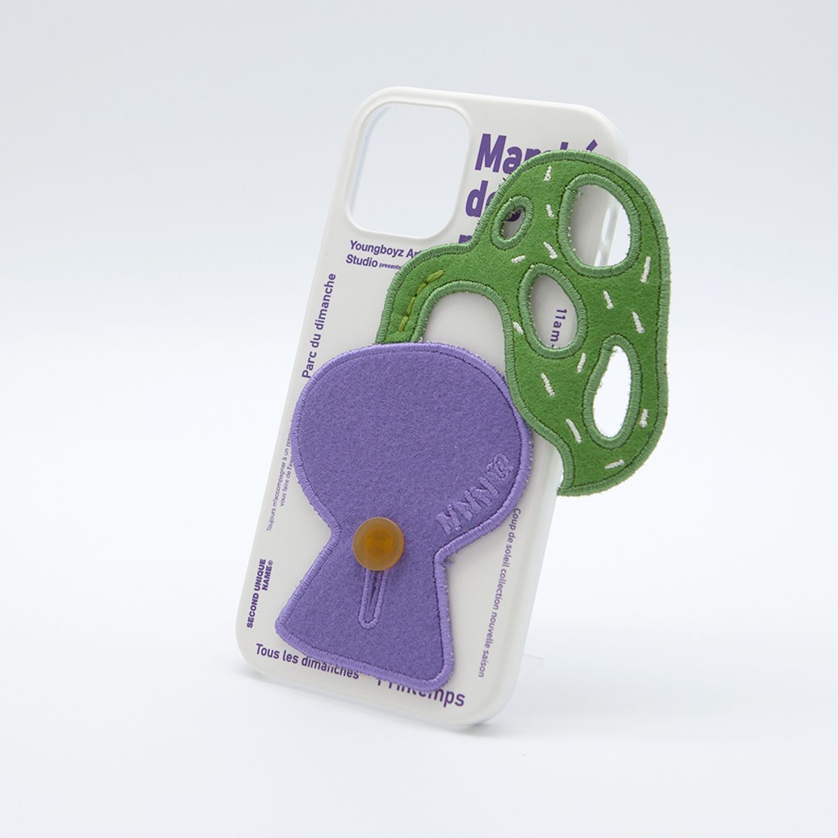 세컨드유니크네임(SECOND UNIQUE NAME) SUN CASE PLANTS PATCH PURPLE