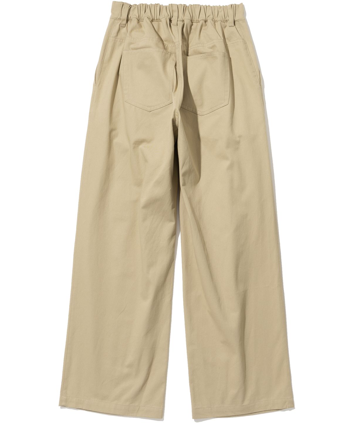 낫포너드(NOT4NERD) Two Tuck Wide Cotton Pants - Beige