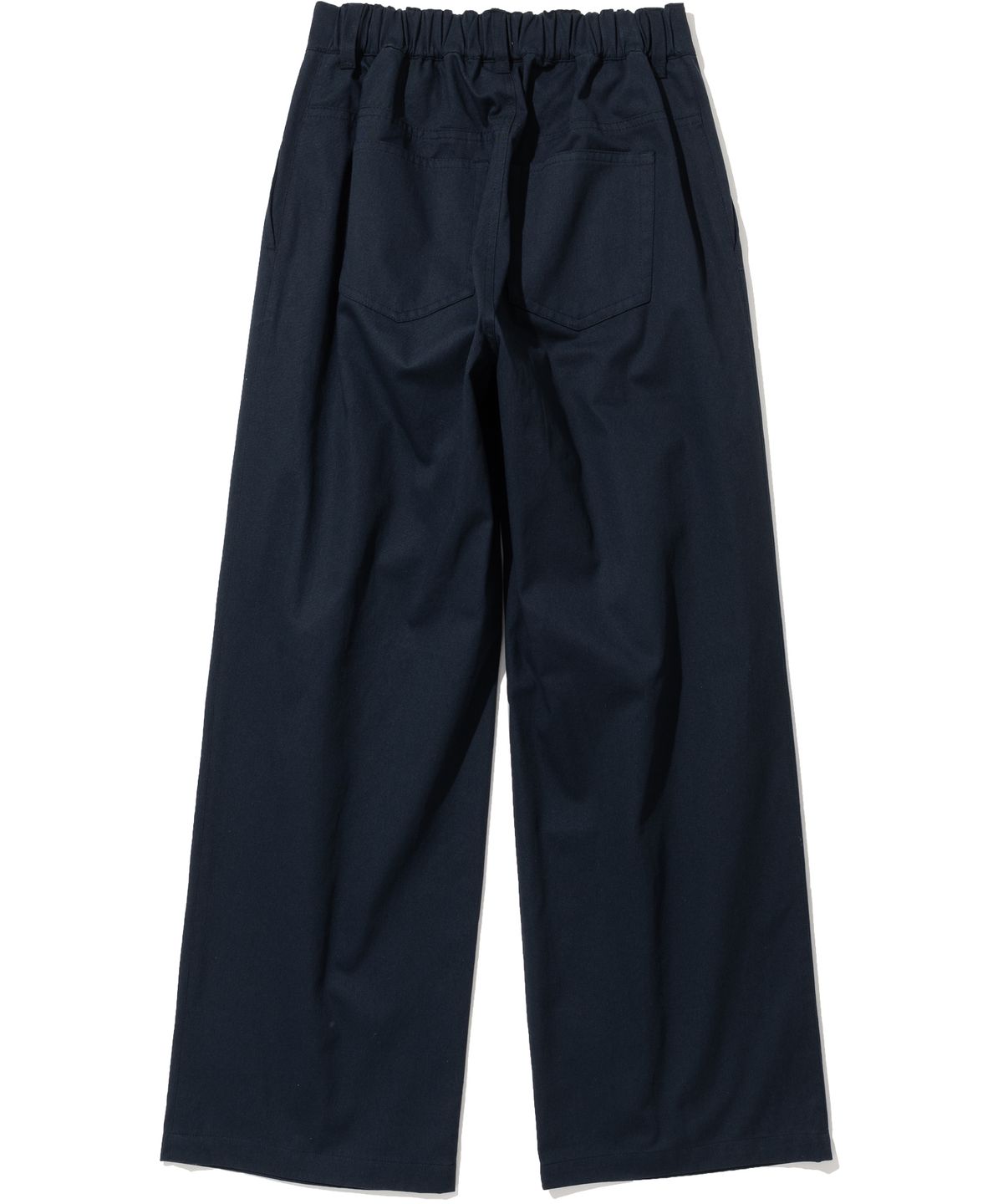 낫포너드(NOT4NERD) Two Tuck Wide Cotton Pants - Navy