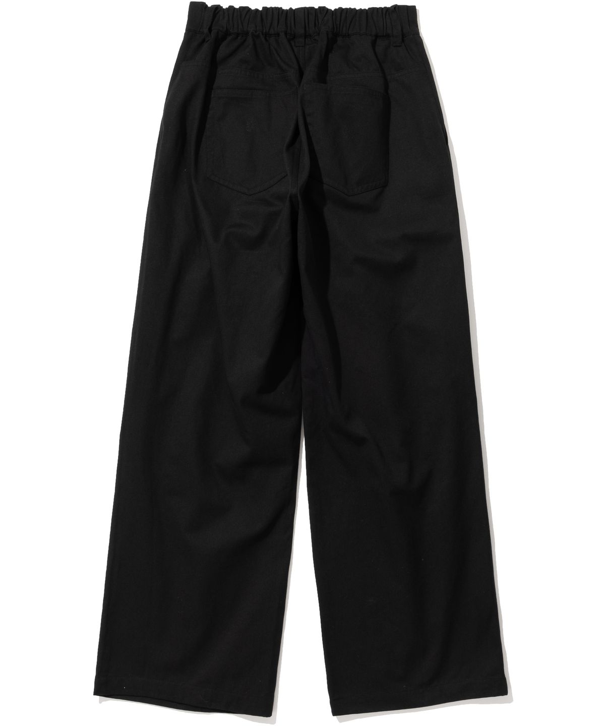 낫포너드(NOT4NERD) Two Tuck Wide Cotton Pants - Black