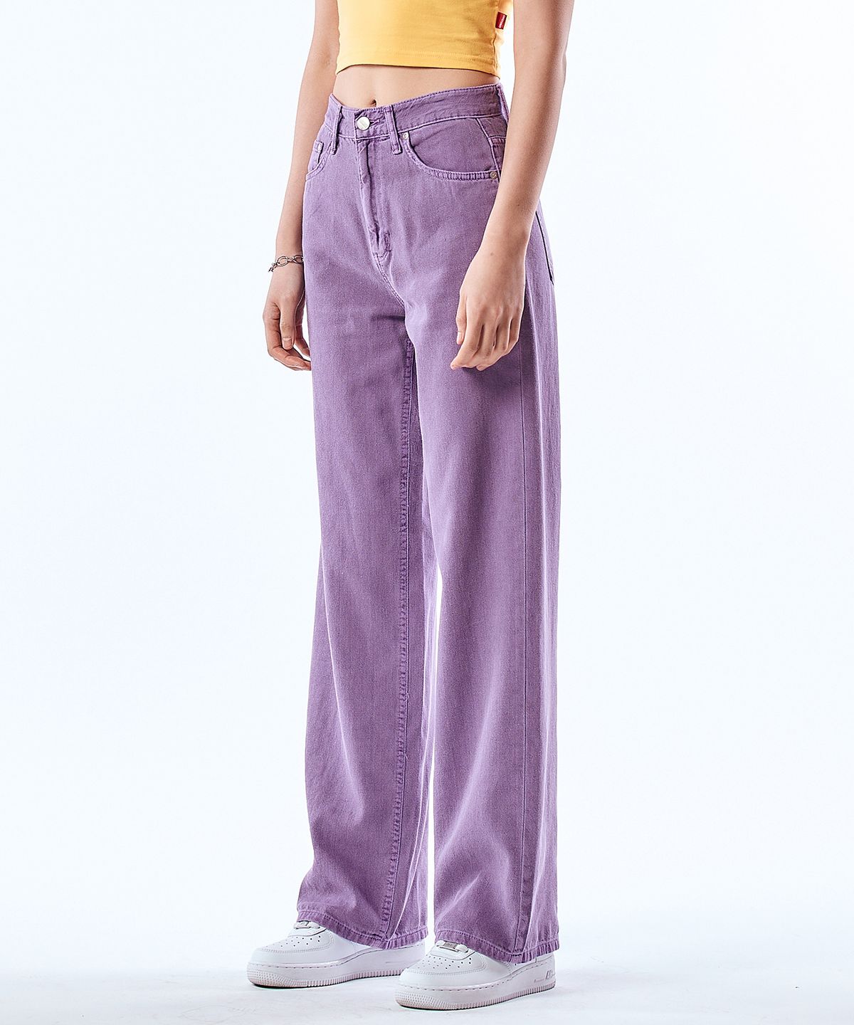 필로그램(PHILOGRAM) 슈퍼스타 피그먼트 와이드 팬츠(Purple)