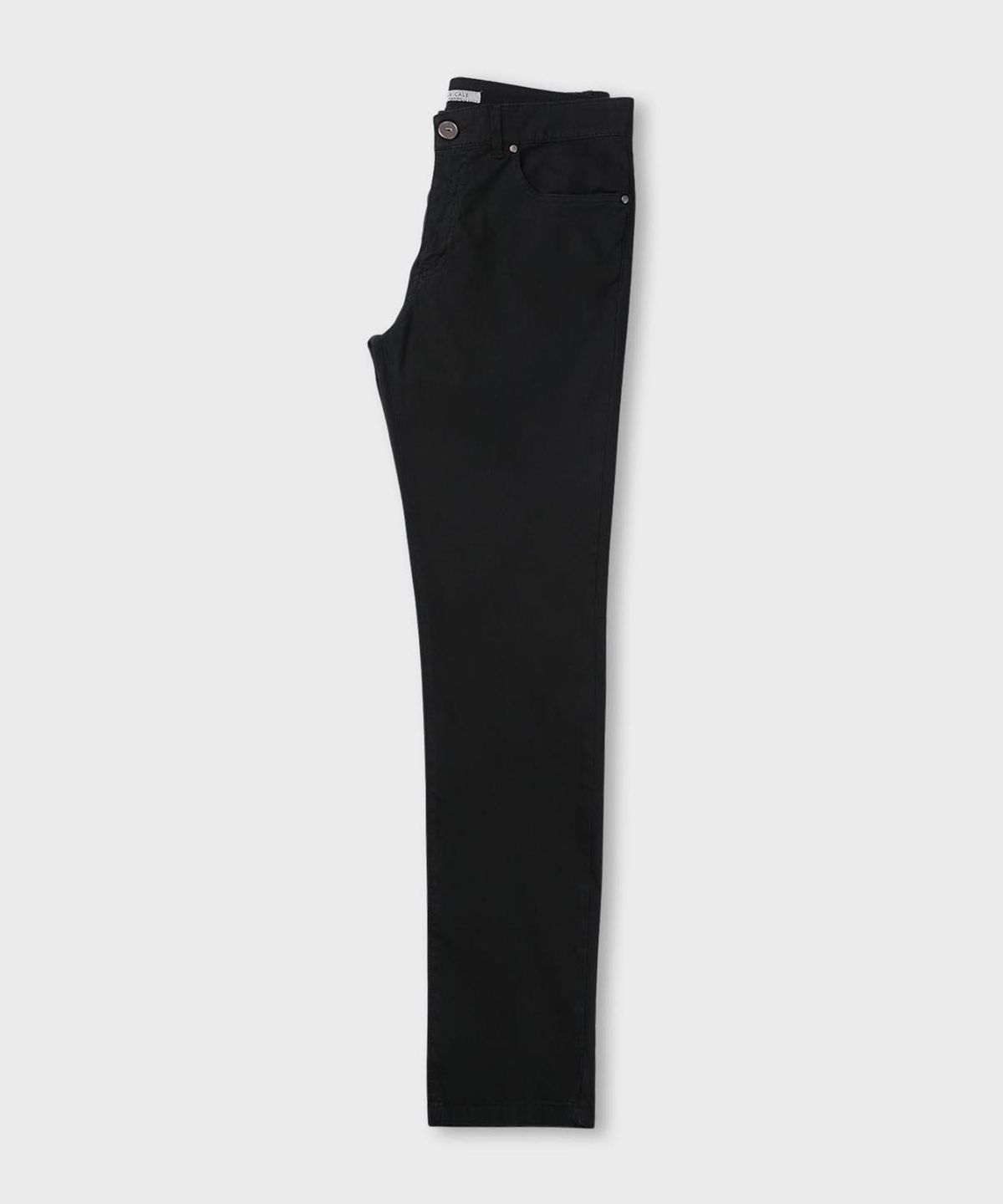 빠니깔레(PANICALE) 슬림핏 블랙 코튼 팬츠 [블랙]