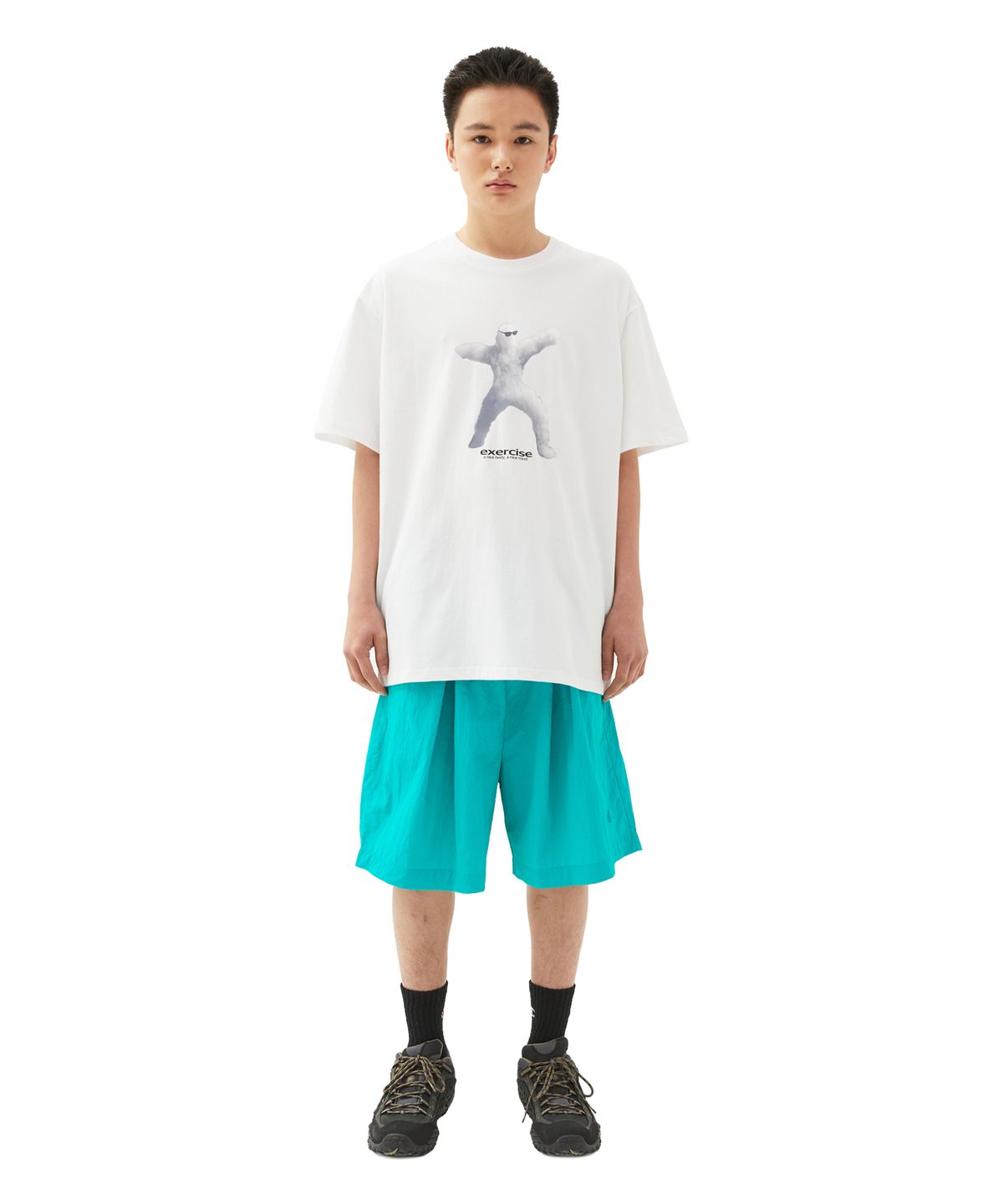 엑서사이즈(EXERCISE) Athletic Cloud T-SHIRT_WHITE