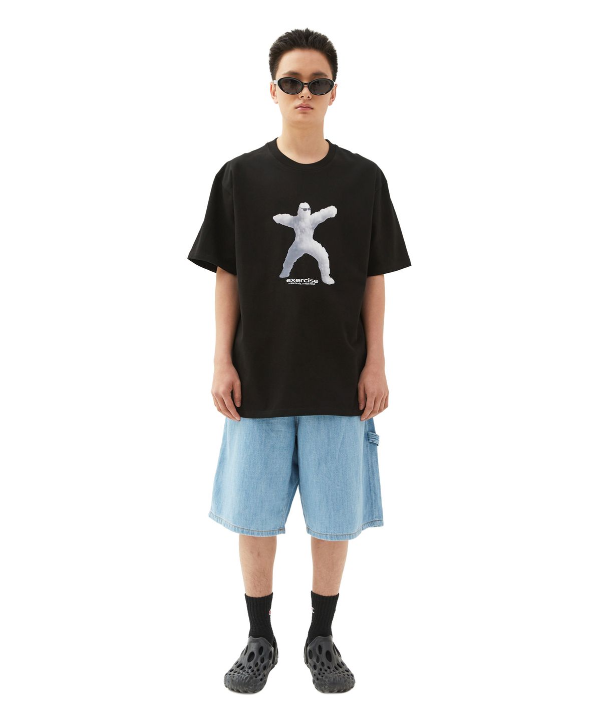 엑서사이즈(EXERCISE) Athletic Cloud T-SHIRT_BLACK