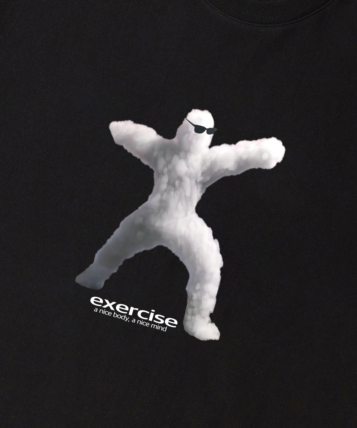 엑서사이즈(EXERCISE) Athletic Cloud T-SHIRT_BLACK