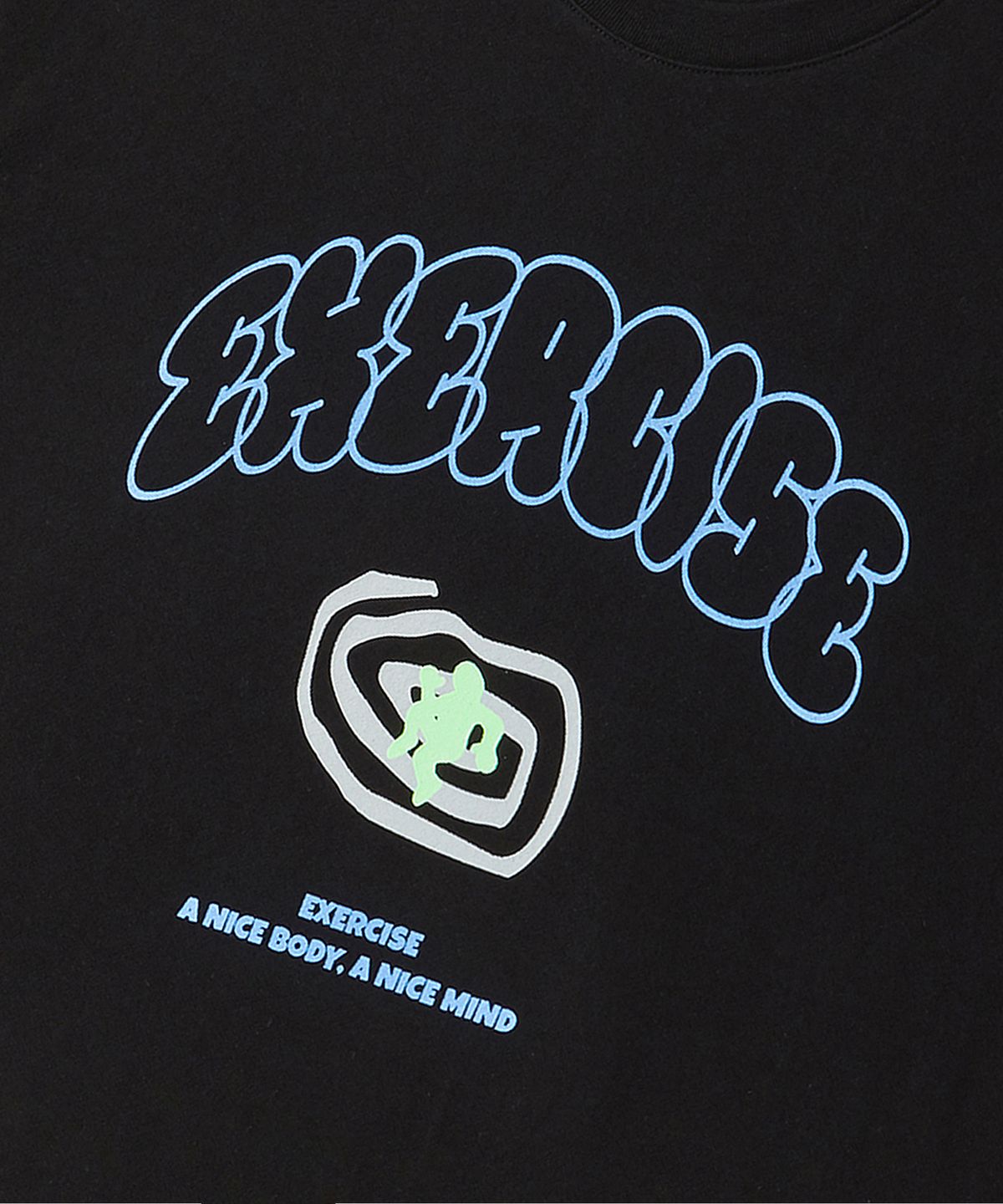 엑서사이즈(EXERCISE) E.X.R Childish Logo T-SHIRT_BLACK