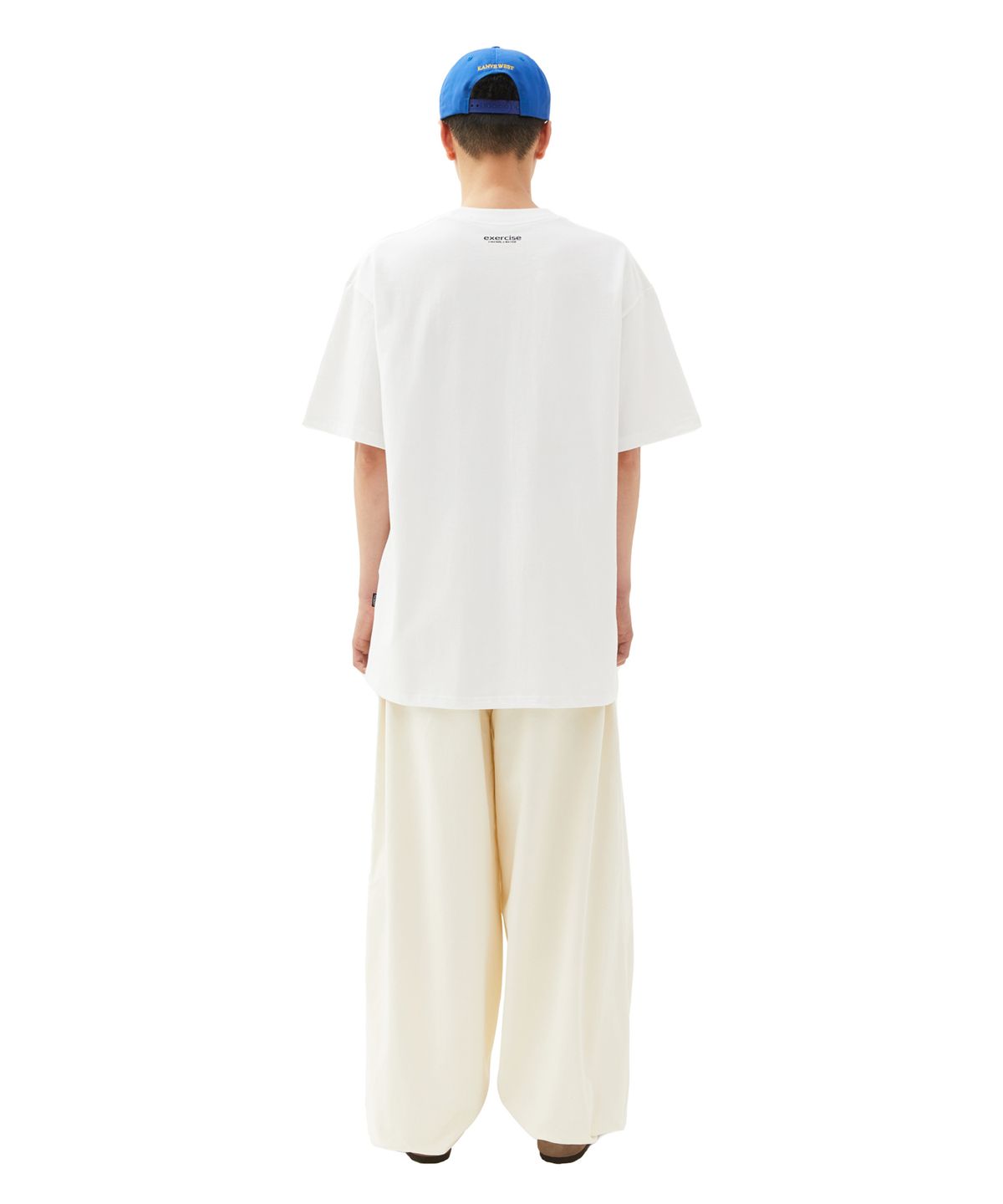 엑서사이즈(EXERCISE) E.X.R ATHL Logo Emblem T-SHIRT_WHITE