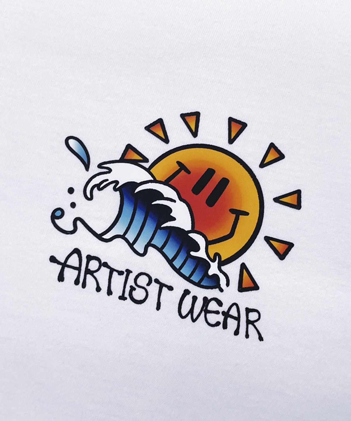 아티스트웨어(ARTISTWEAR) [ATW X COLLABO] 류시 해바라기 스마일 반팔티 WH